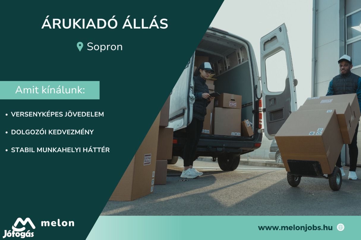Árukiadó álláslehetőség