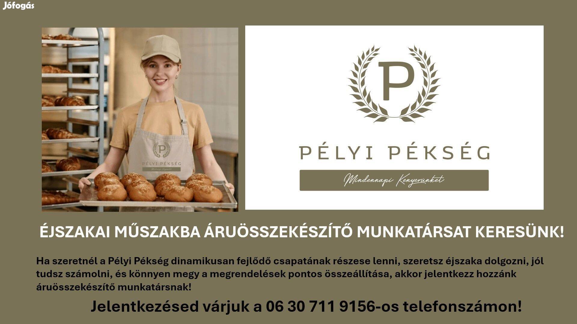 Áruösszekészítő pékipari munkatárs