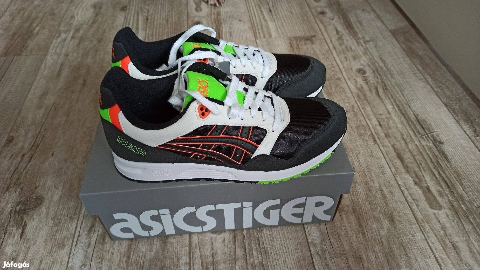 Asics Tiger Gelsaga cipő 41-es, fekete-zöld