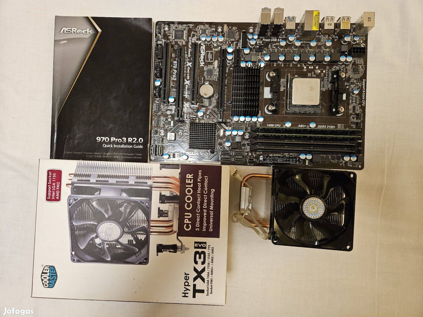 Asrock PC Alaplap + proci hűtővel + memória egyben