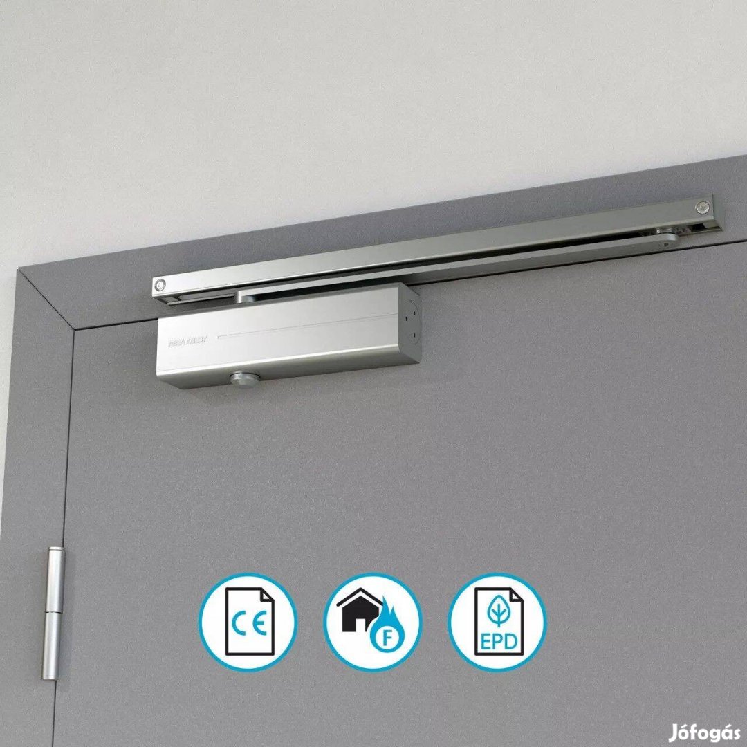 Assa Abloy DC300 ezüst ajtóbehúzó + G193 csúszósín újszerű