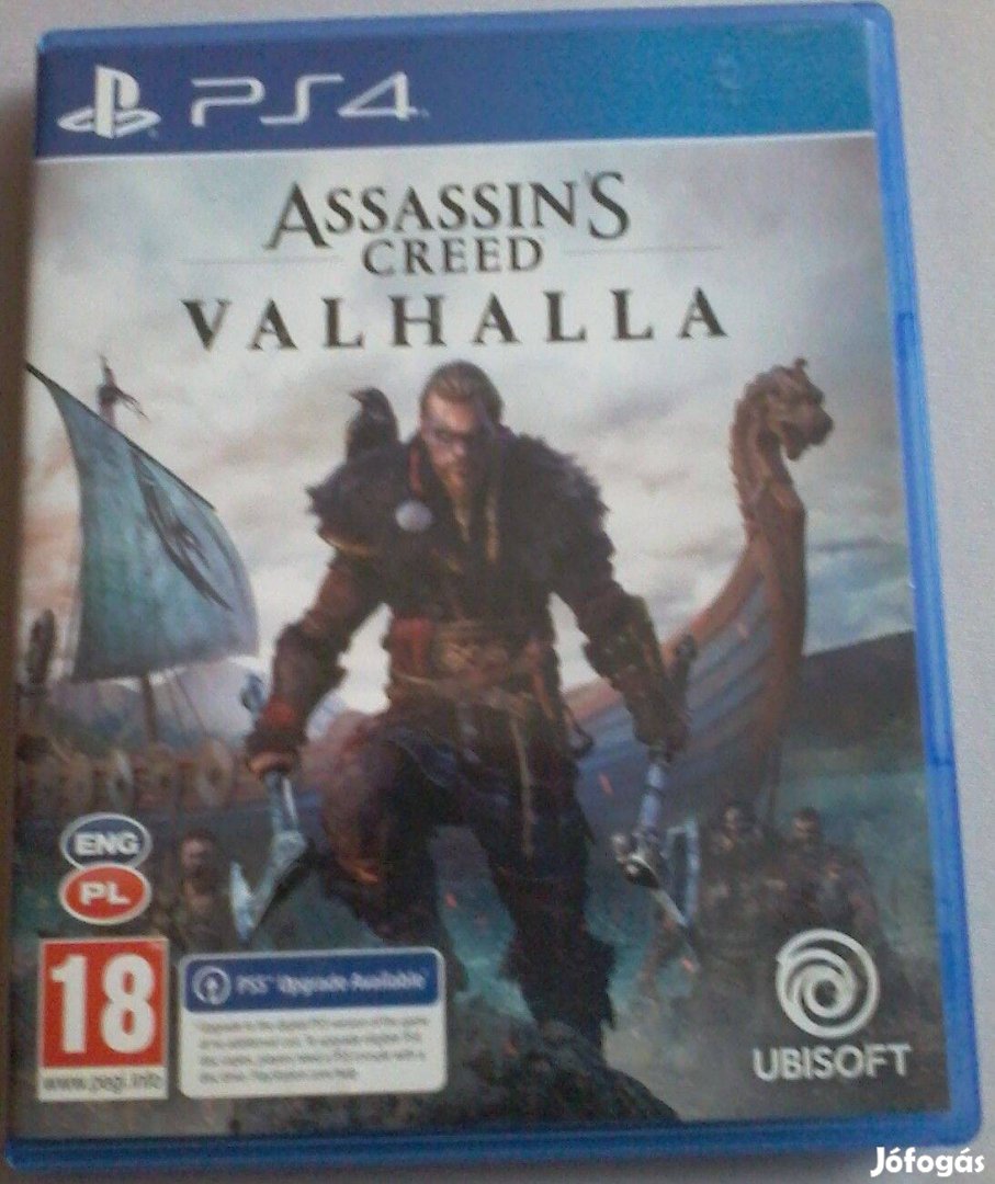 Assassin Creed Valhalla PS 4 játék eladó.(nem postázom)