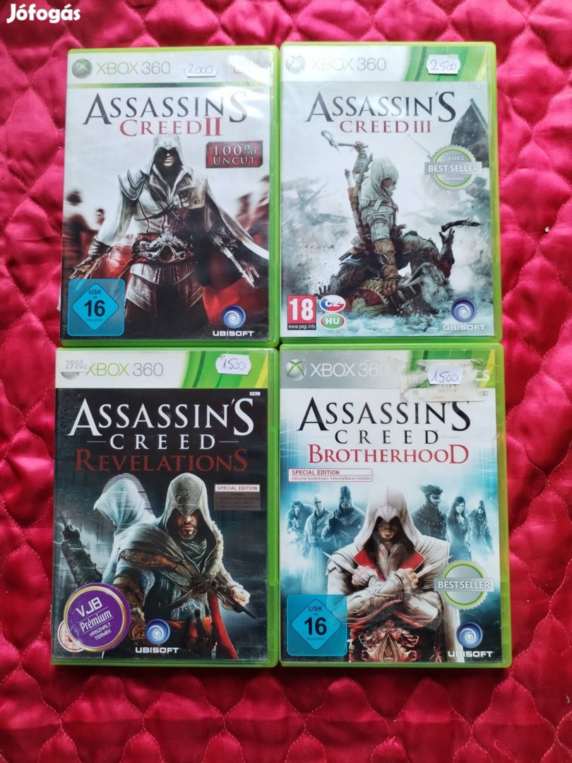 Assassins Creed Xbox 360 játékok egyben 