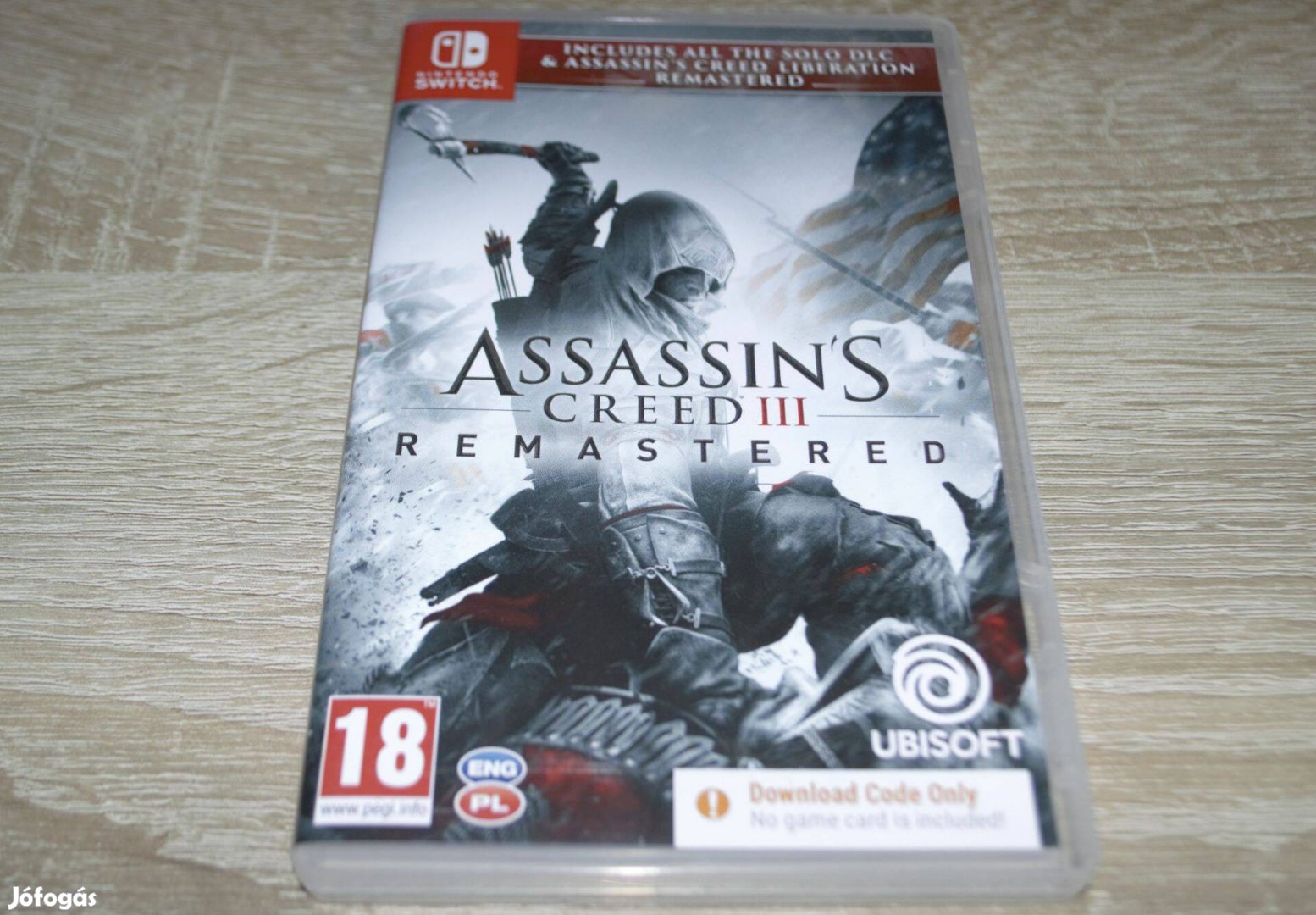 Assassins creed III Nintendo Switch (üres tok)