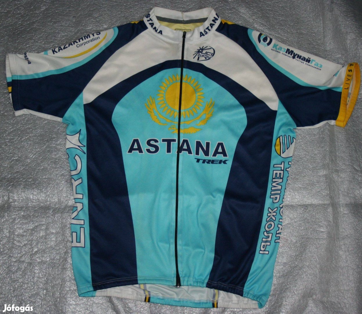 Astana Bontrager Trek kerékpáros mez XL méretben