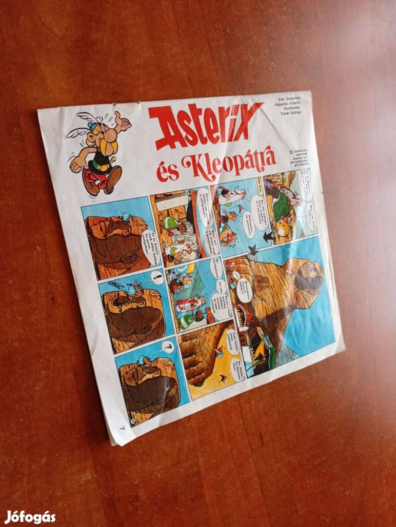 Asterix és Kleopátra képregény az Alfa magazinból
