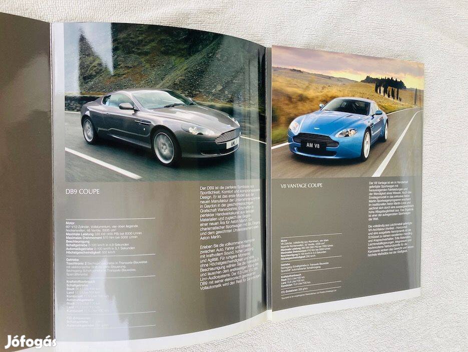 Aston Martin modellprogram prospektus, katalógus, brossúra