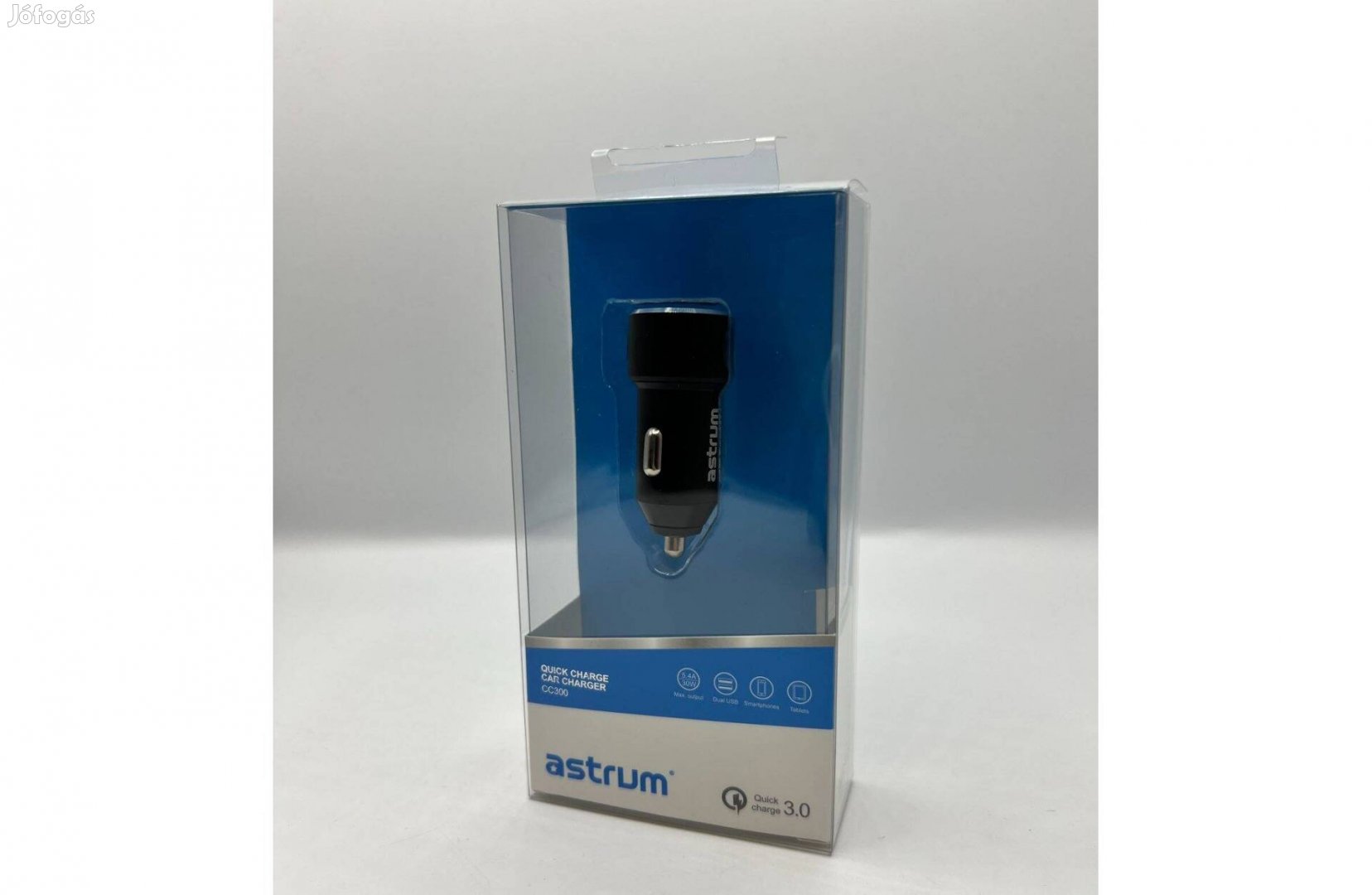 Astrum CC300 prémium fémházas autós gyorstöltő 2x USB, új, Akciós