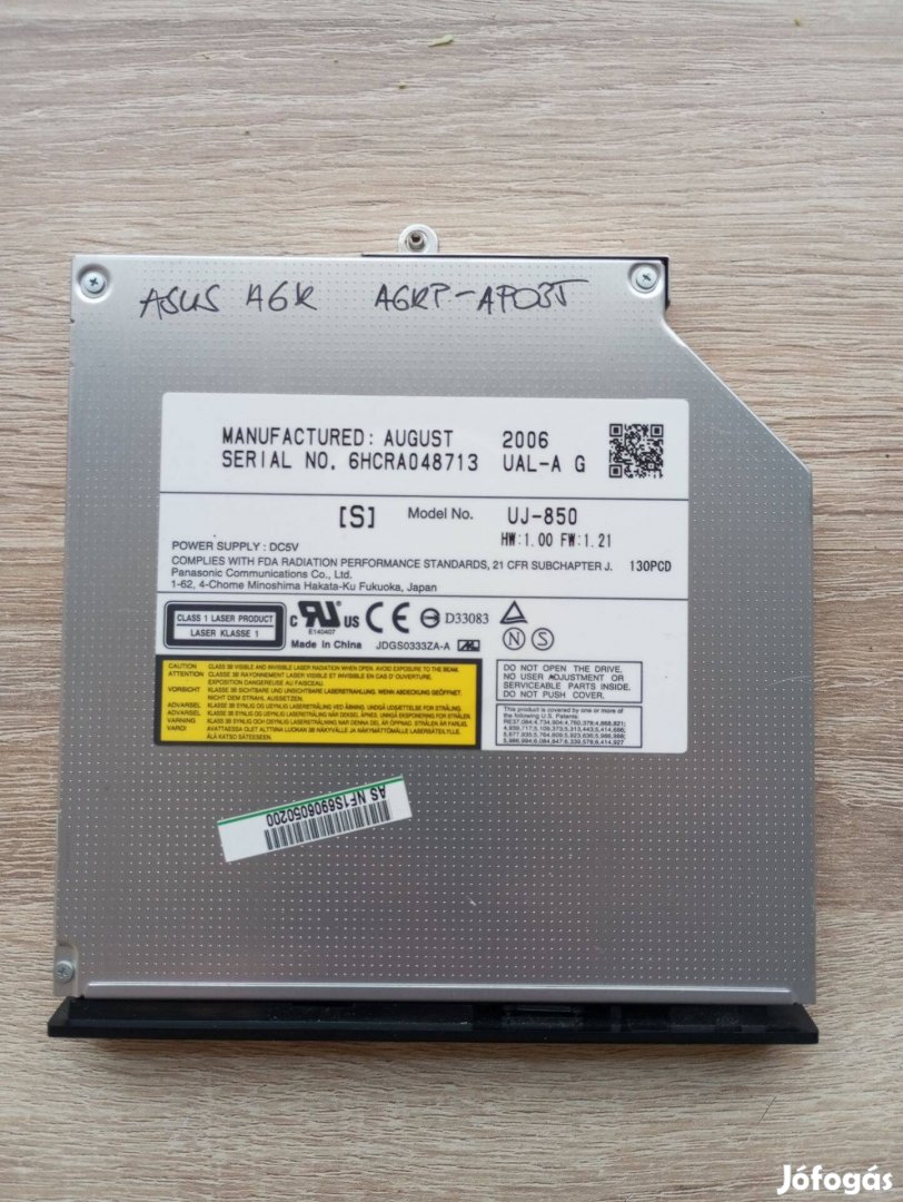 Asus A6R DVD-RW, DVD-író