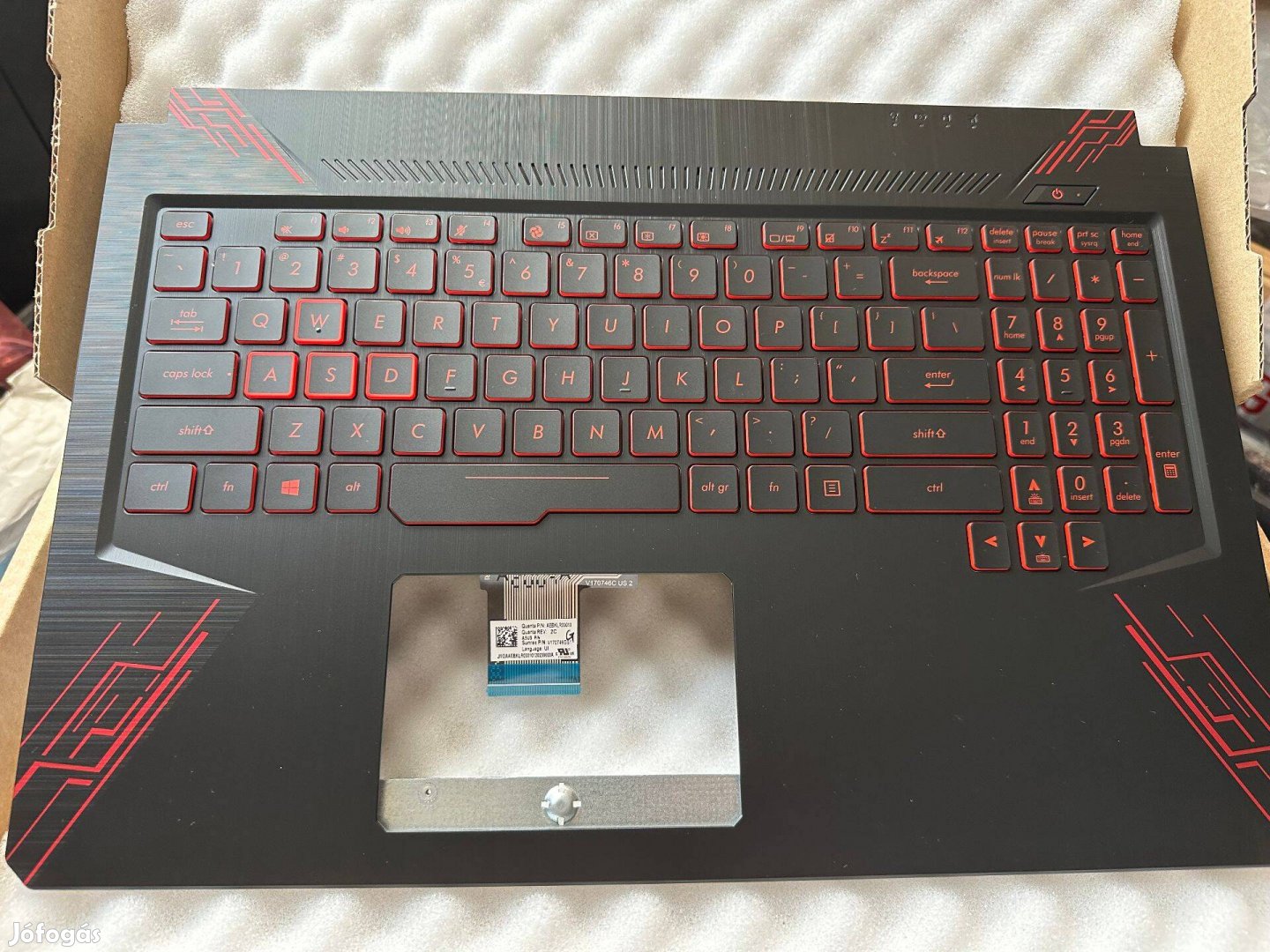 Asus FX504 FX504GD világítós angol billentyűzet 90NR00J2-R31UI1