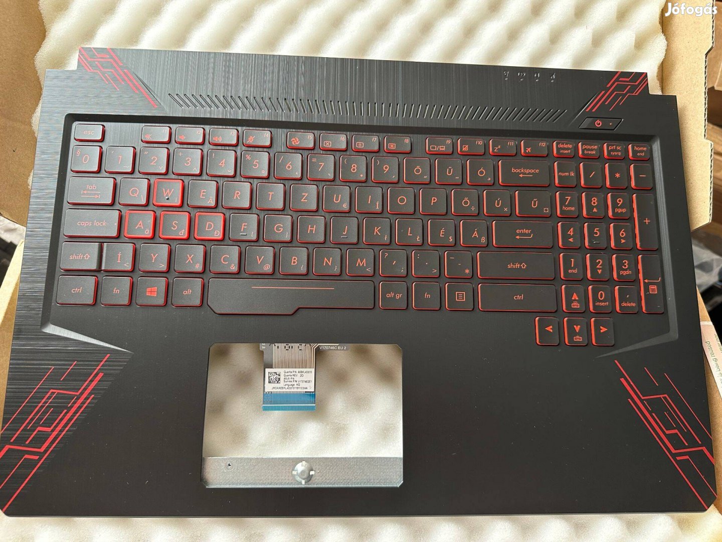 Asus FX504 FX504GD világítós magyar billentyűzet 90NR00J2-R31HU1