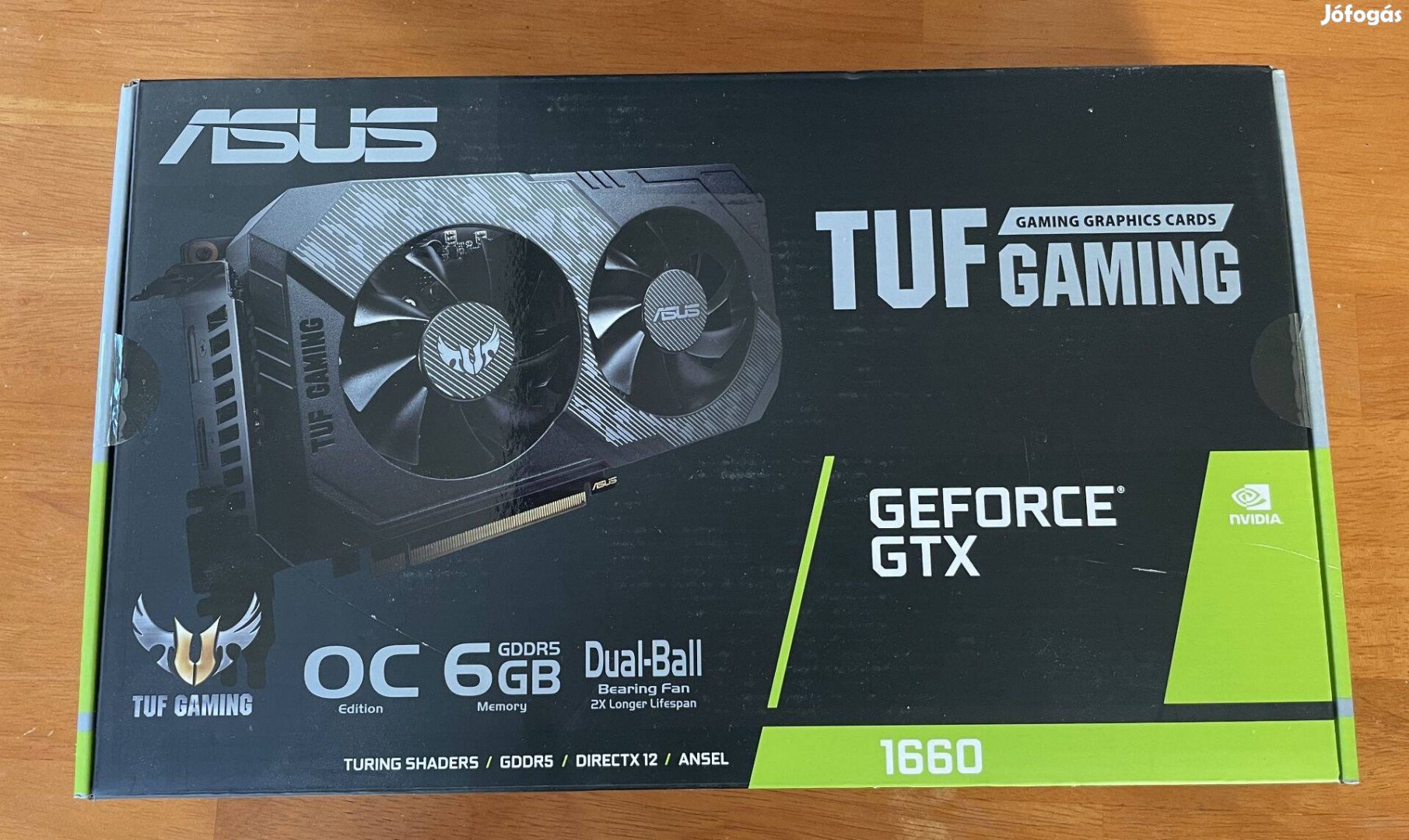 Asus Geforce Gtx 1660 OC 6GB Tufgaming Videokártya dobozában