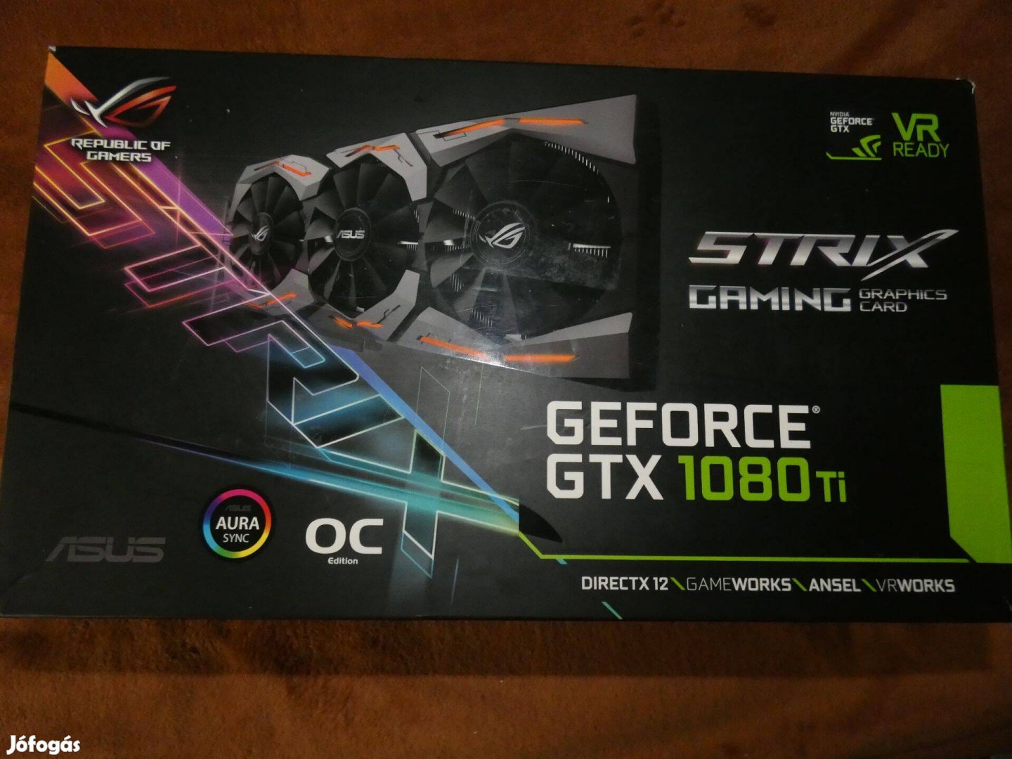 Asus Gtx 1080Ti 11GB Gddr5 352bit OC Strix Gaming videókártya