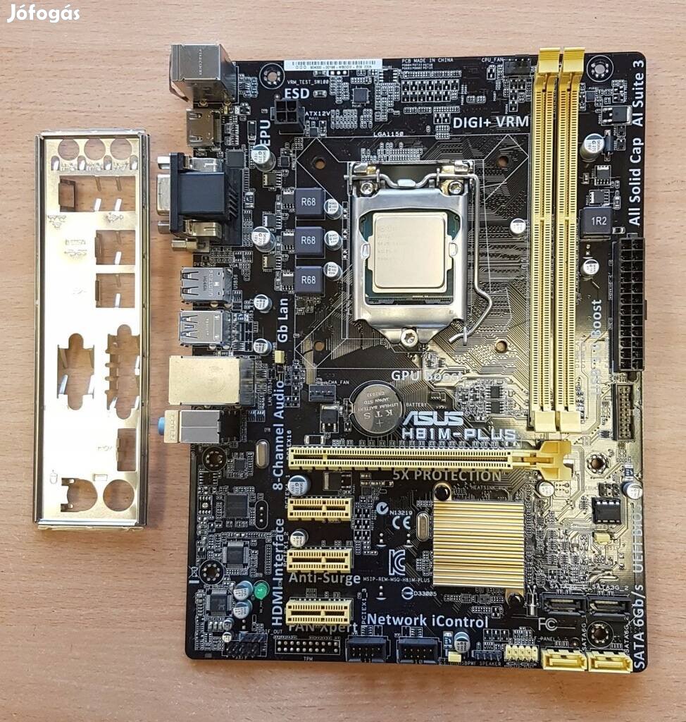 Asus H81M-PLUS/i3-4130/4 gb ddr3/hütő