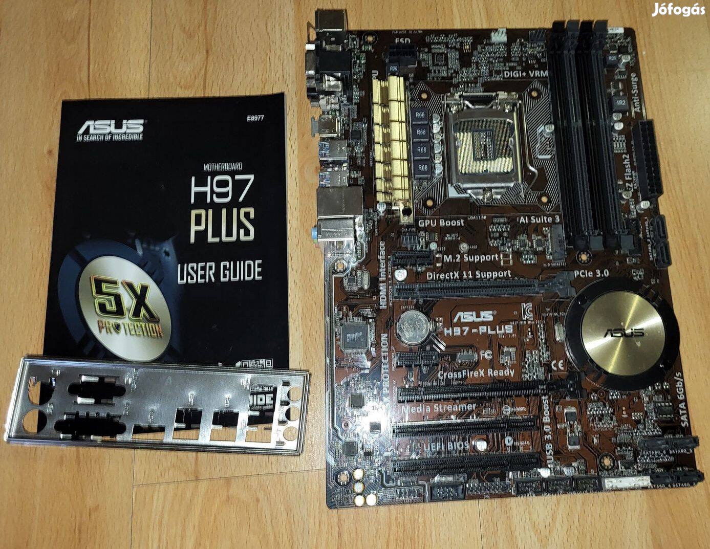 Asus H97 plus alaplap + hatlap