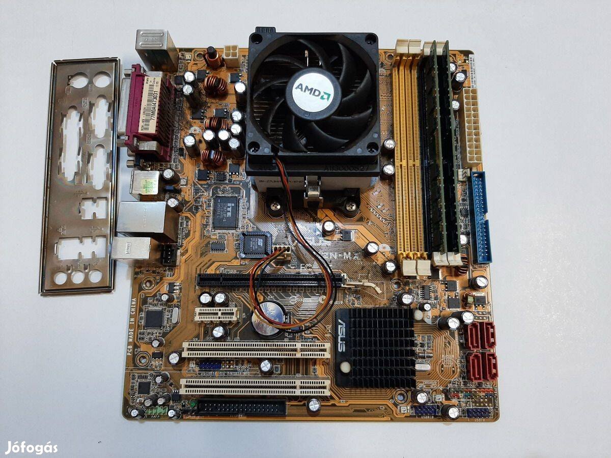 Asus M2N-MX alaplap + AMD Athlon processzor + 2GB RAM, Működőképes!