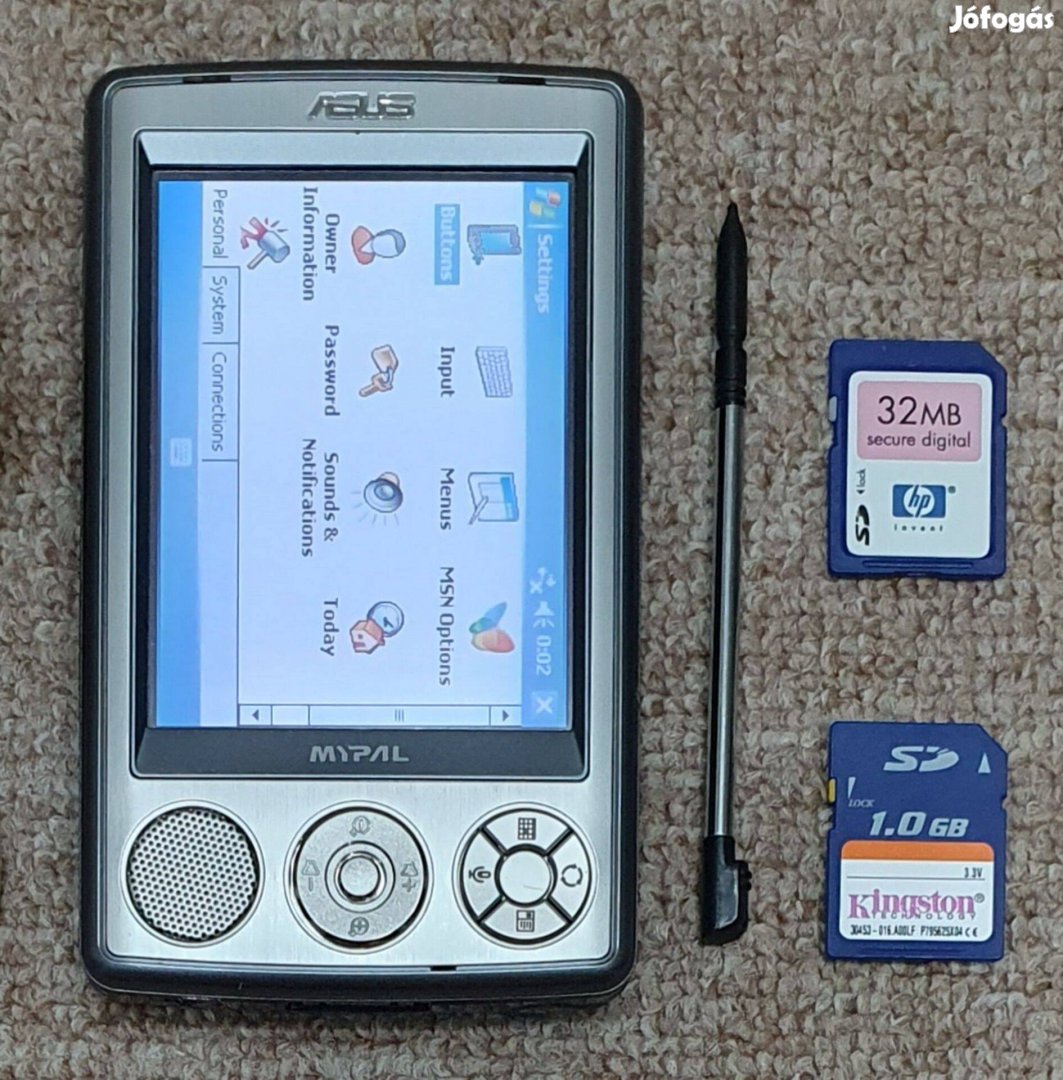 Asus Mypal A636, PDA kéziszámítógép, GPS Bluetooth Wifi