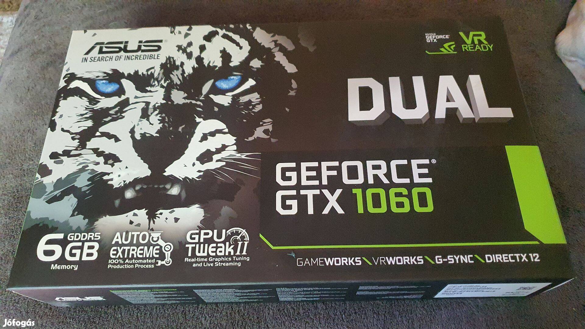 Asus Nvidia Geforce Gtx 1060 OC 6GB 192 Bit Dual Videokártya