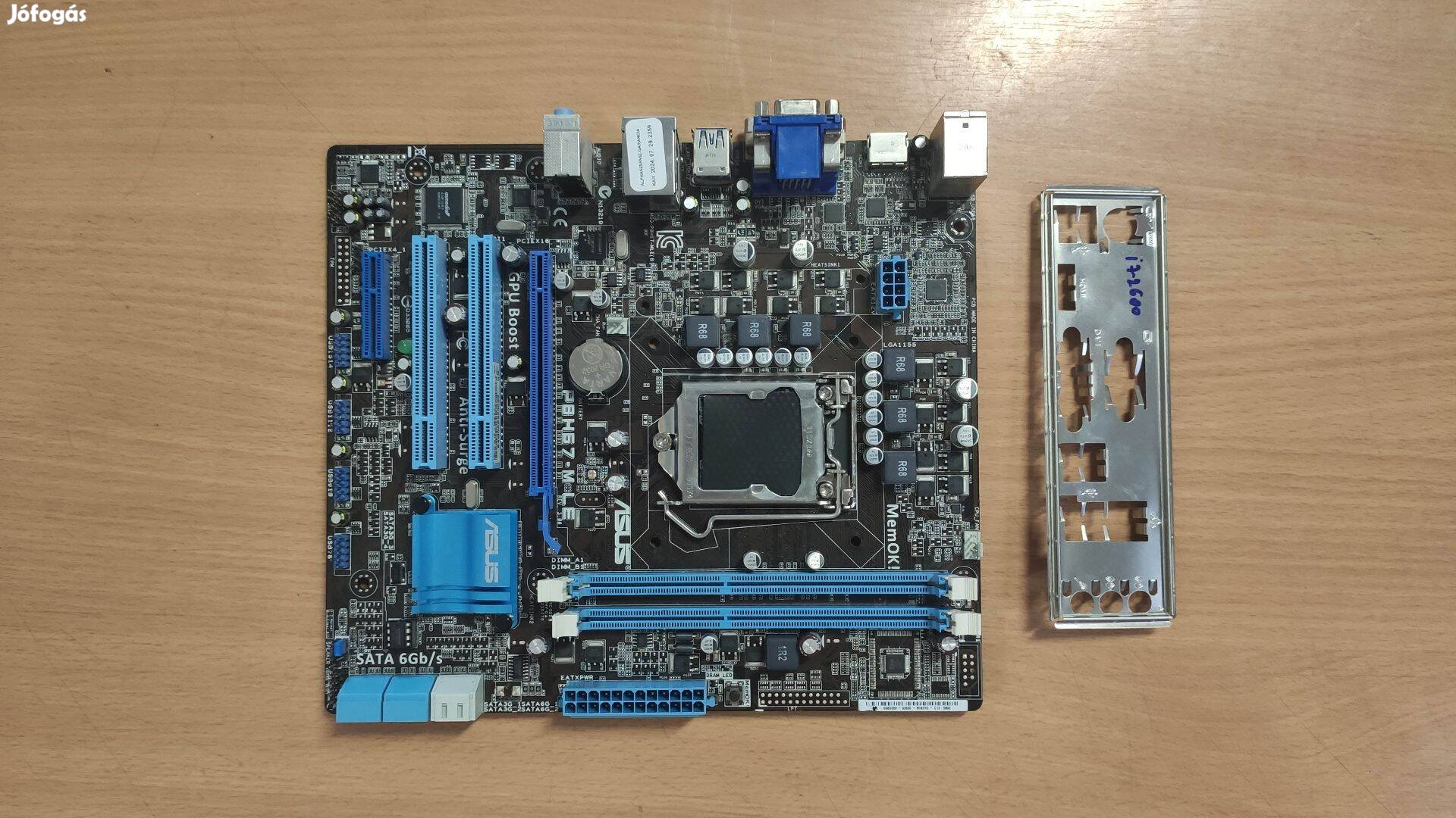 Asus P8H67-M LE matx LGA1155 használt alaplap 3 hó gar!