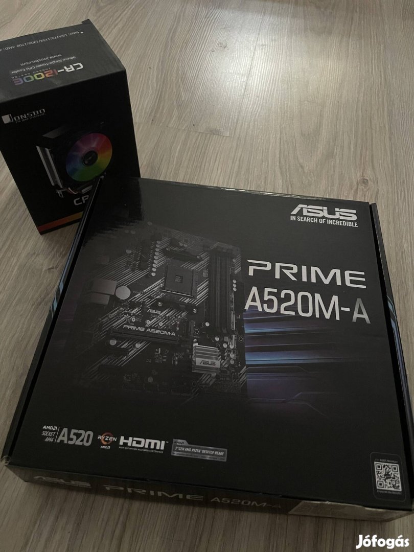 Asus Prime A520M-A AM4 alaplap + hűtő