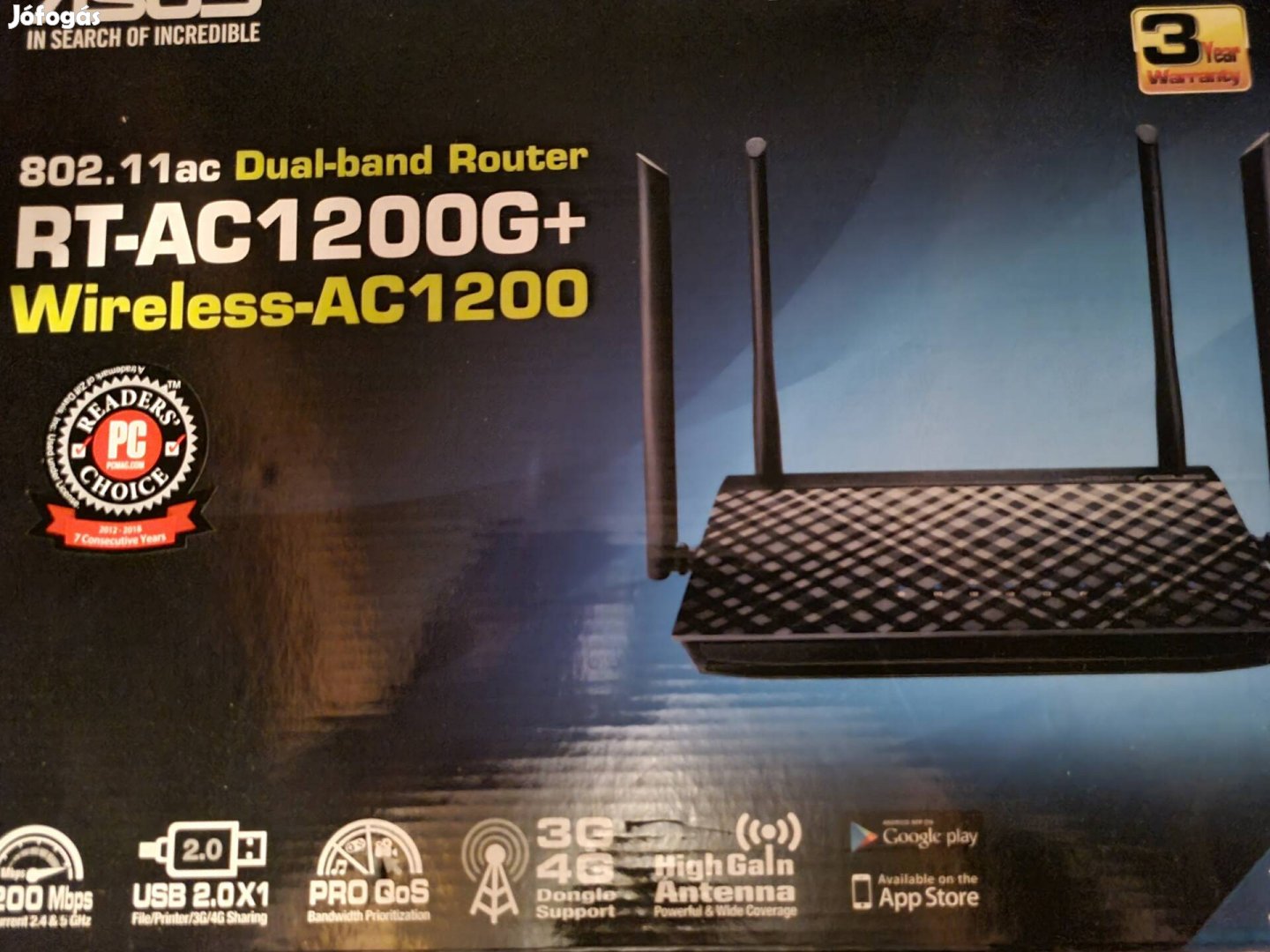 Asus RT-AC1200G+ gigabit router 3 darab eladó