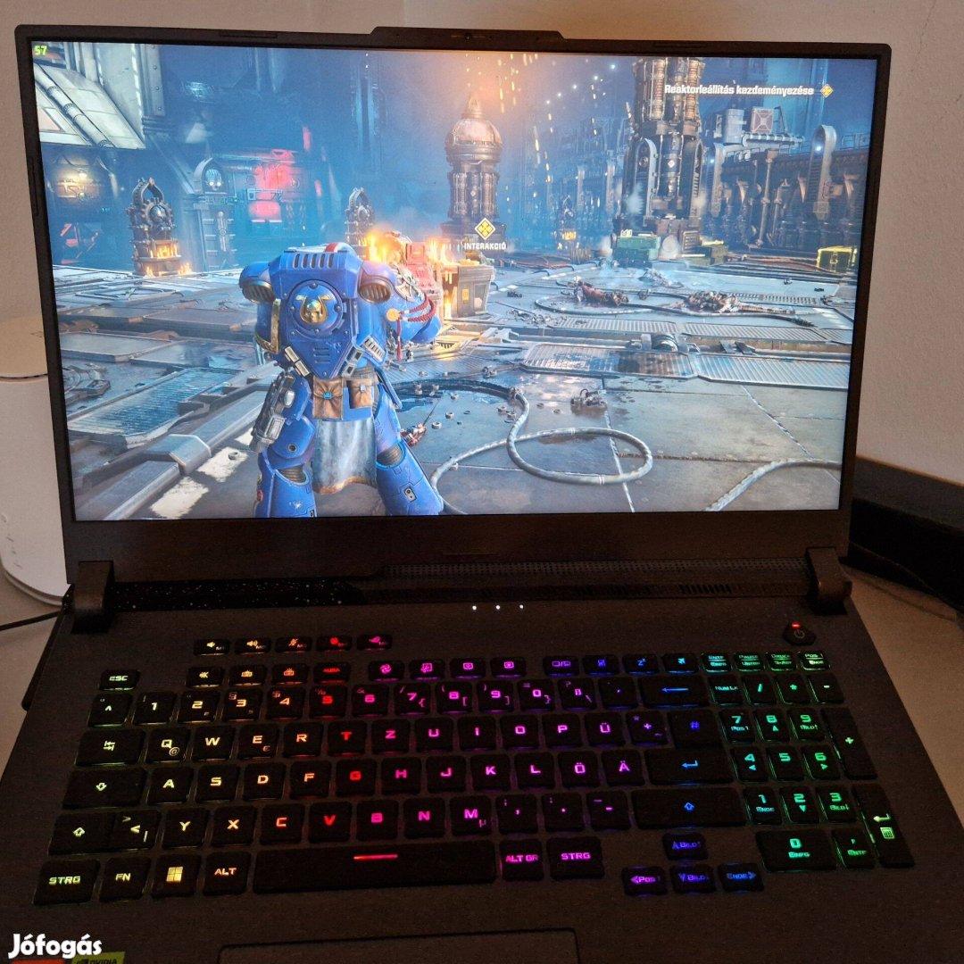 Asus Rog Strix G17 csúcs gamer gép 1 éves