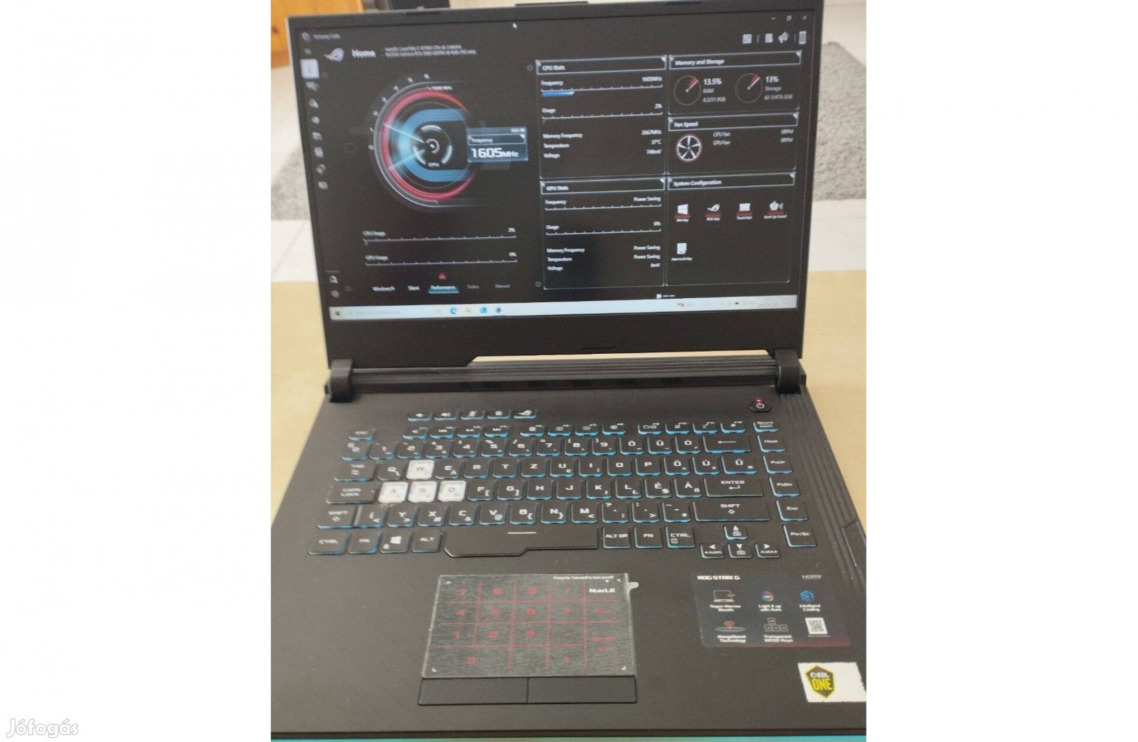 Asus Rog Strix Hero III G531GV Gamer laptop