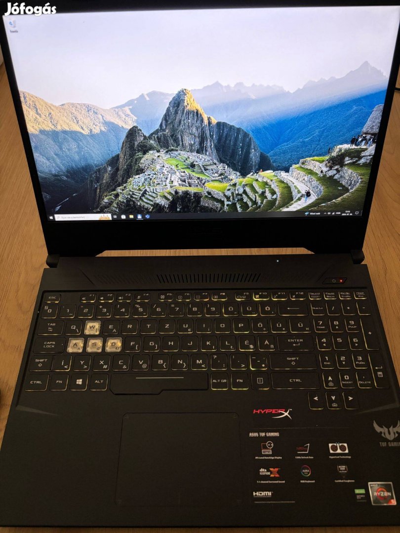 Asus Tuf FX505DT - újszerű - 120Hz, 16Gb Ram, Geforce Gtx1650