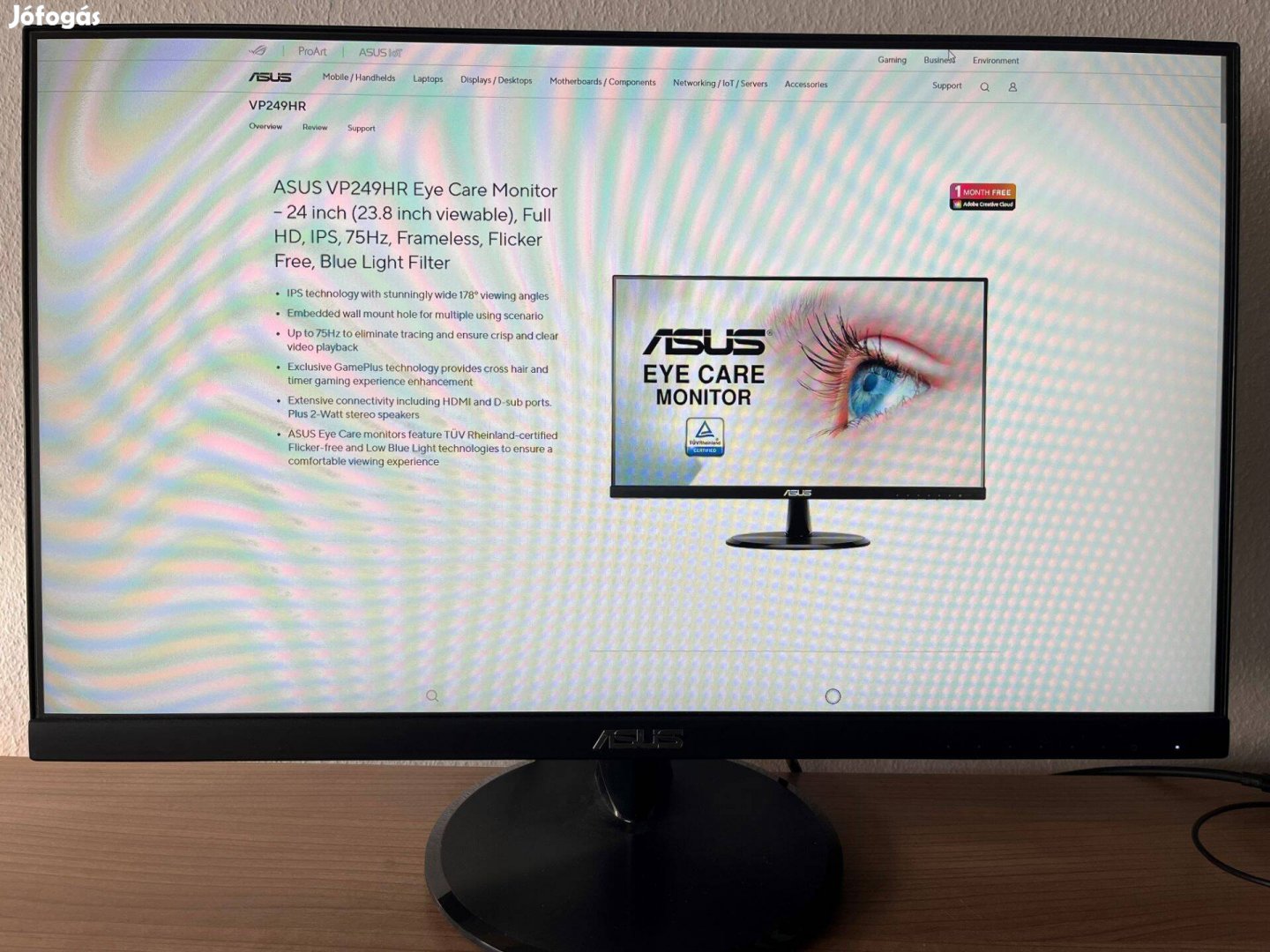 Asus VP249HR gaming monitor eladó