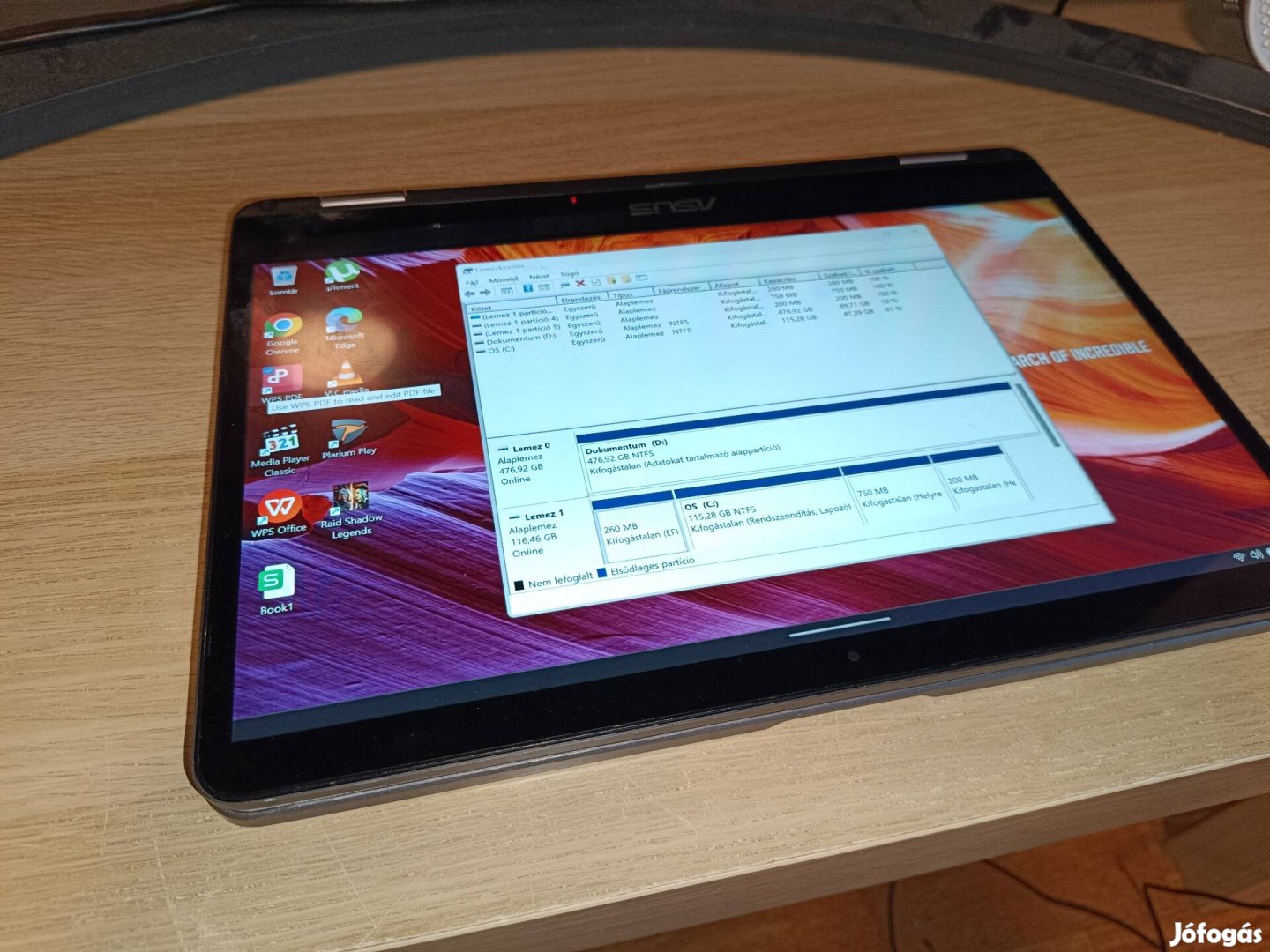 Asus Vivobook Flip 14 laptop érintőkijelző 