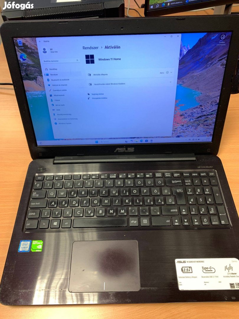 Asus Vivobook X556Uq (i5-7200U, MX940, 8GB DDR4, 256gb SSD, Win11 Home