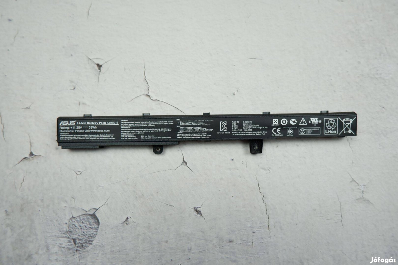 Asus X551 laptop akkumulátor eredeti hibás A31N1319