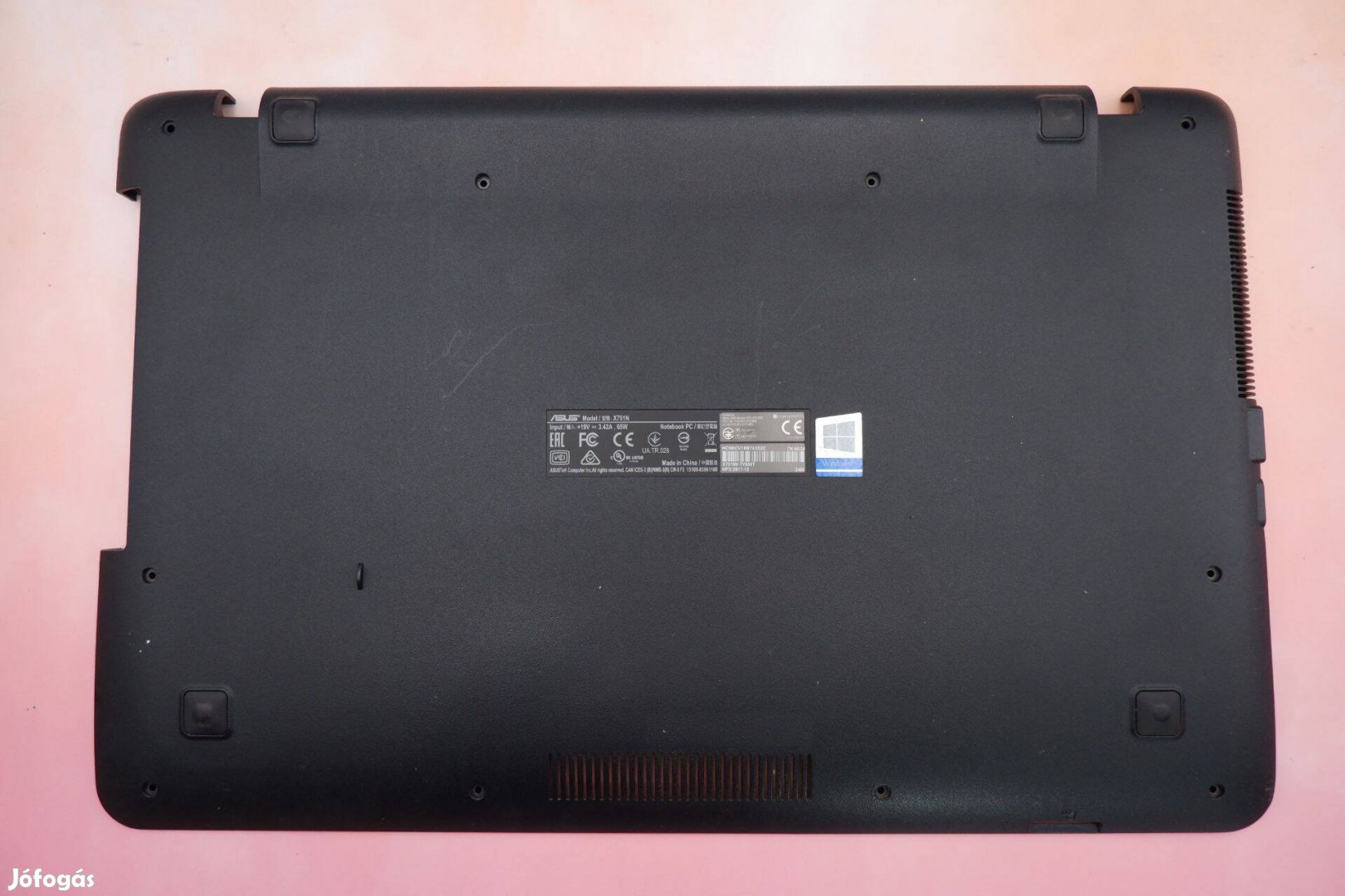 Asus X751N laptop alsó ház 13NB0EA1AP0101 13N1-1HA0101
