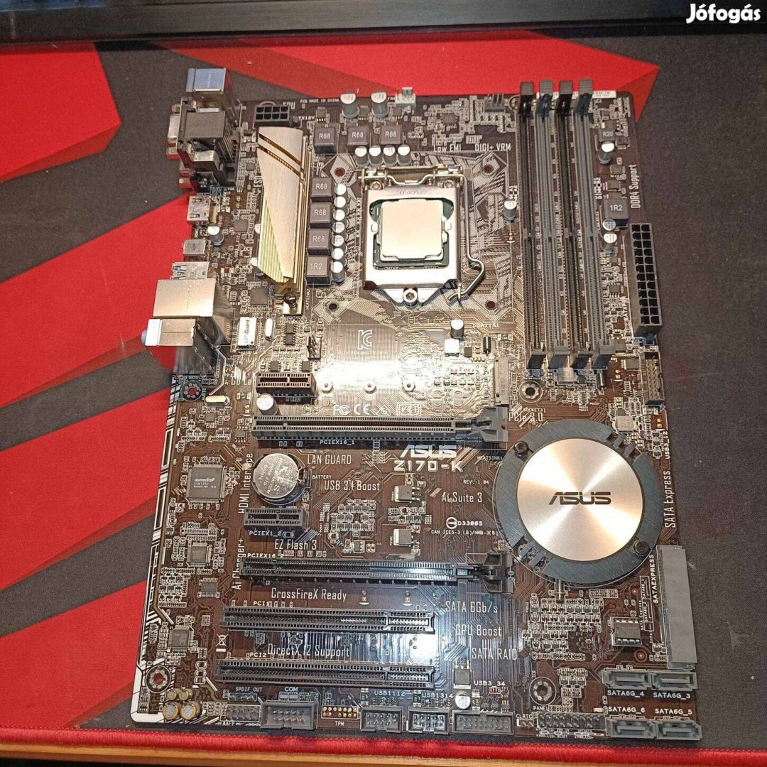 Asus Z170-K Intel 1151-es alaplap tartozékaival, garanciával. Postázom