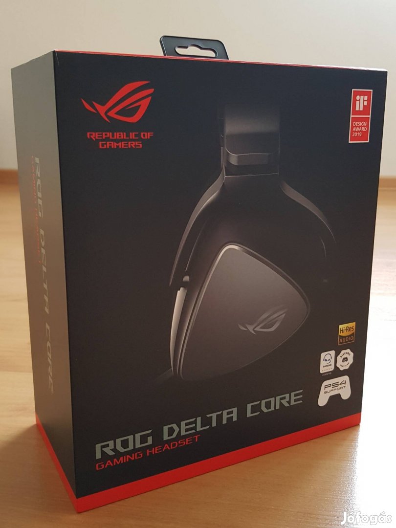 Asus rog delta gamer fejhallgató doboz.