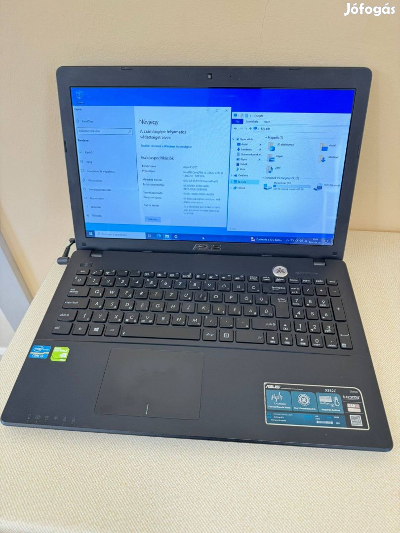 Asus x552C laptop eladó (i3, 6 GB, 500 GB)