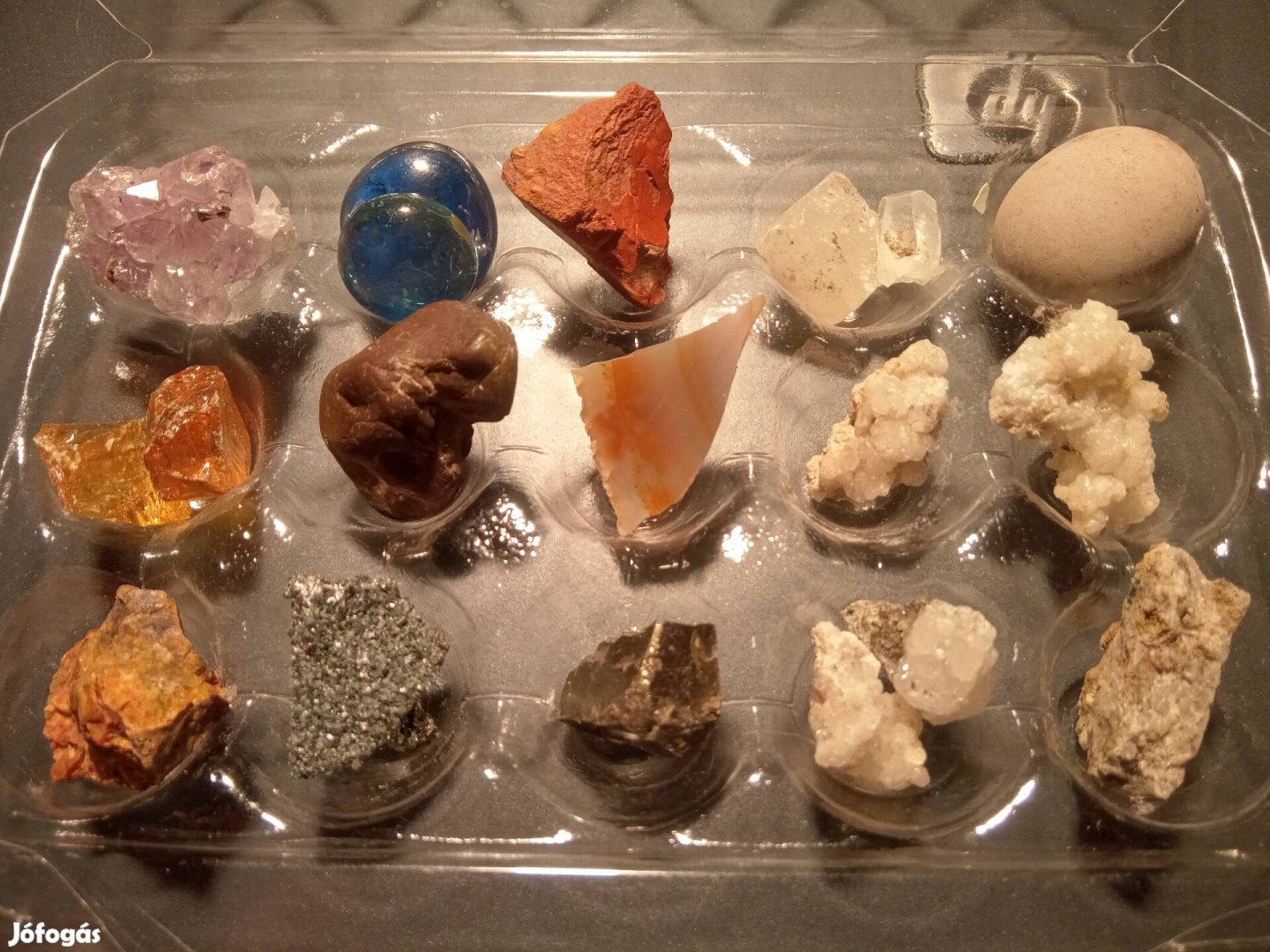Ásvány kőzet gyűjtemény 18db kisebb méretűek