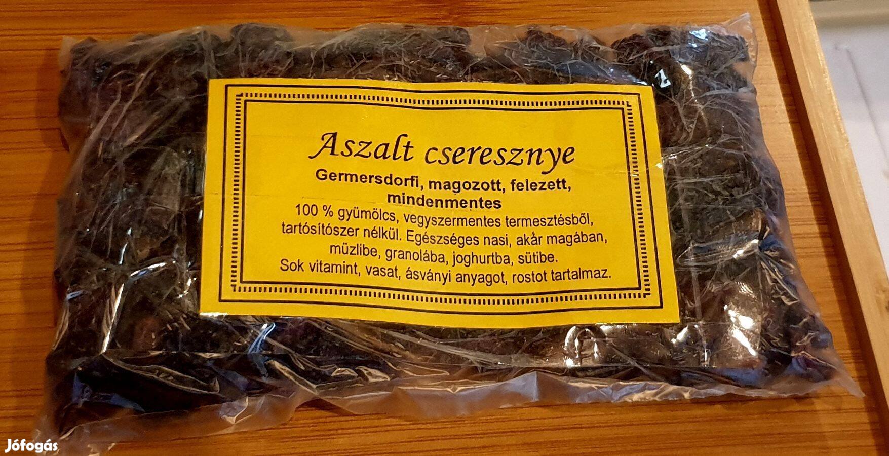 Aszalt cseresznye, magozott, felezett, vegyszermentes, 10 dkg, 100% gy