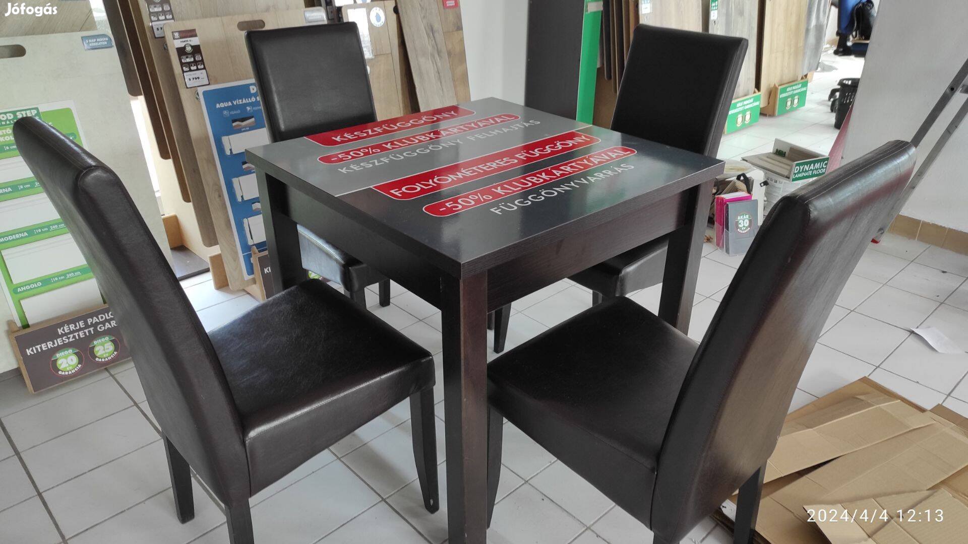 Asztal 4 db székkel újszerű állapot