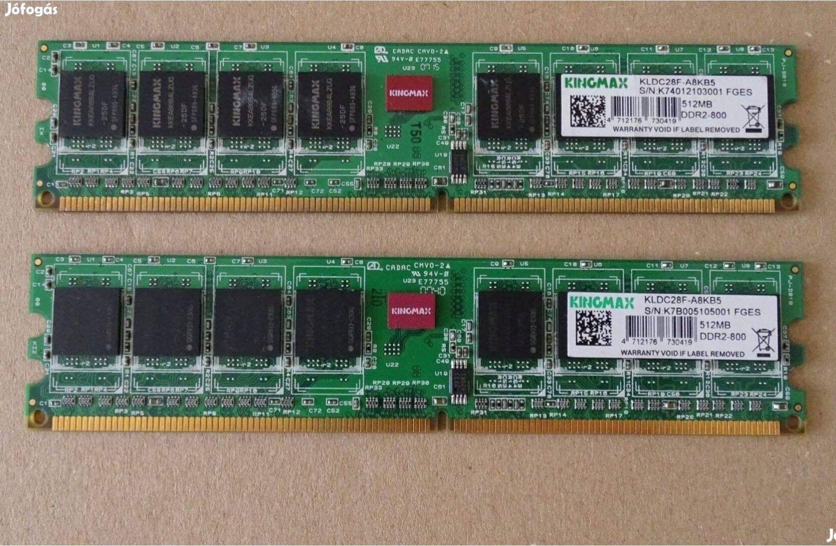 Asztali PC DDR2-800 memóriák