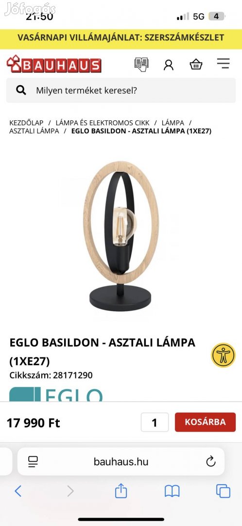 Asztali lámpa ikea