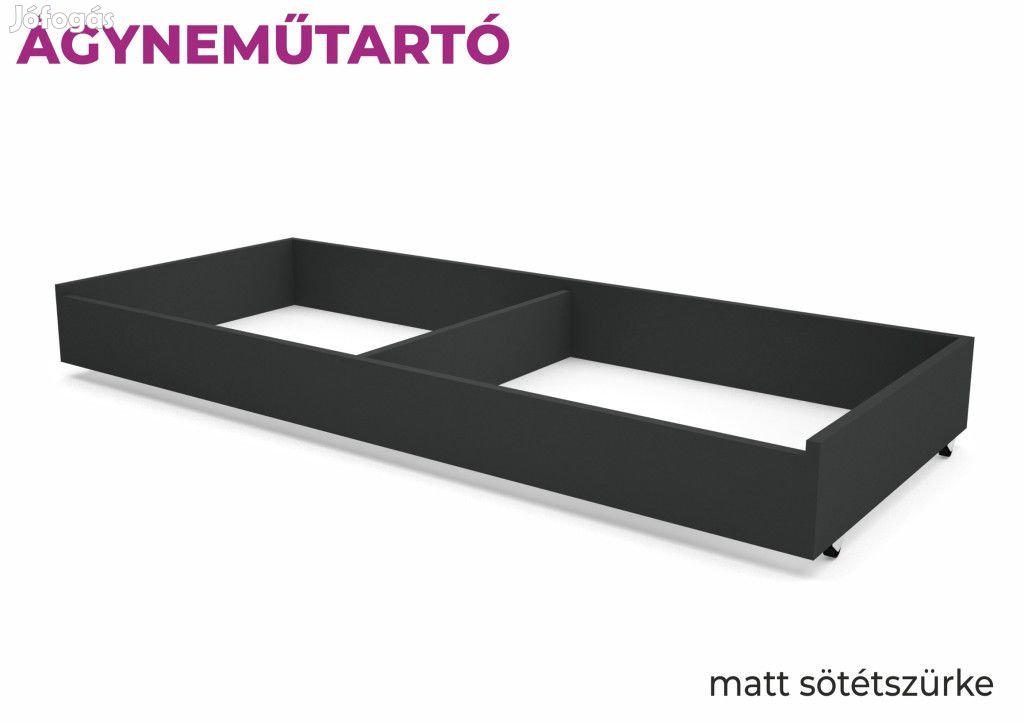 Át-DM Ágyneműtartó matt sötétszürke