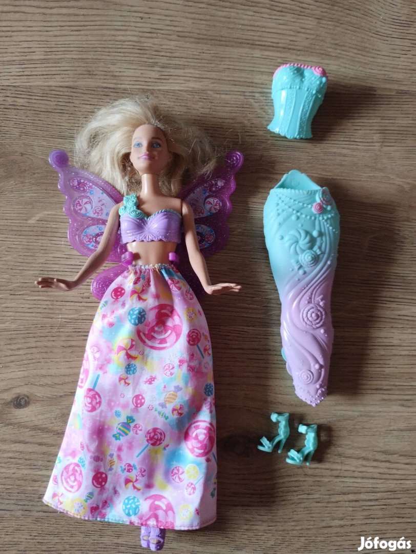 Átalakítható pillangó és sellő barbie baba