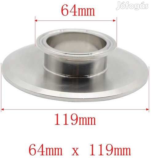 Átalakító 2" Tri-Clamp - 4" Tri-Clamp  (3536)