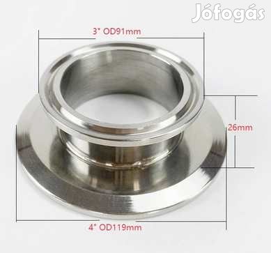 Átalakító 3" Tri-Clamp - 4" Tri-Clamp  (3754)