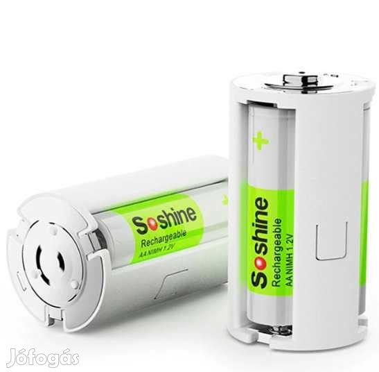 Átalakító 3db AA Ceruza Elemről D Góliát Elemre  (5425)