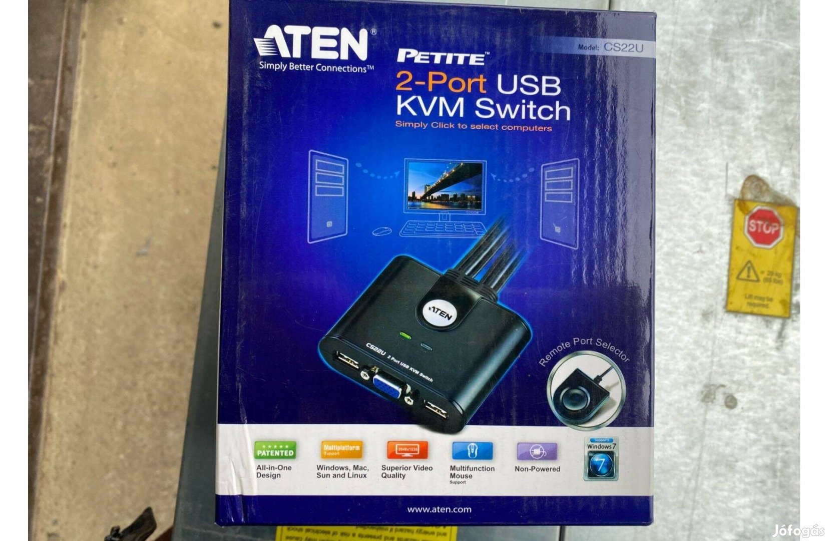 Aten 2portos USB KVM switch dobozos új eladó!
