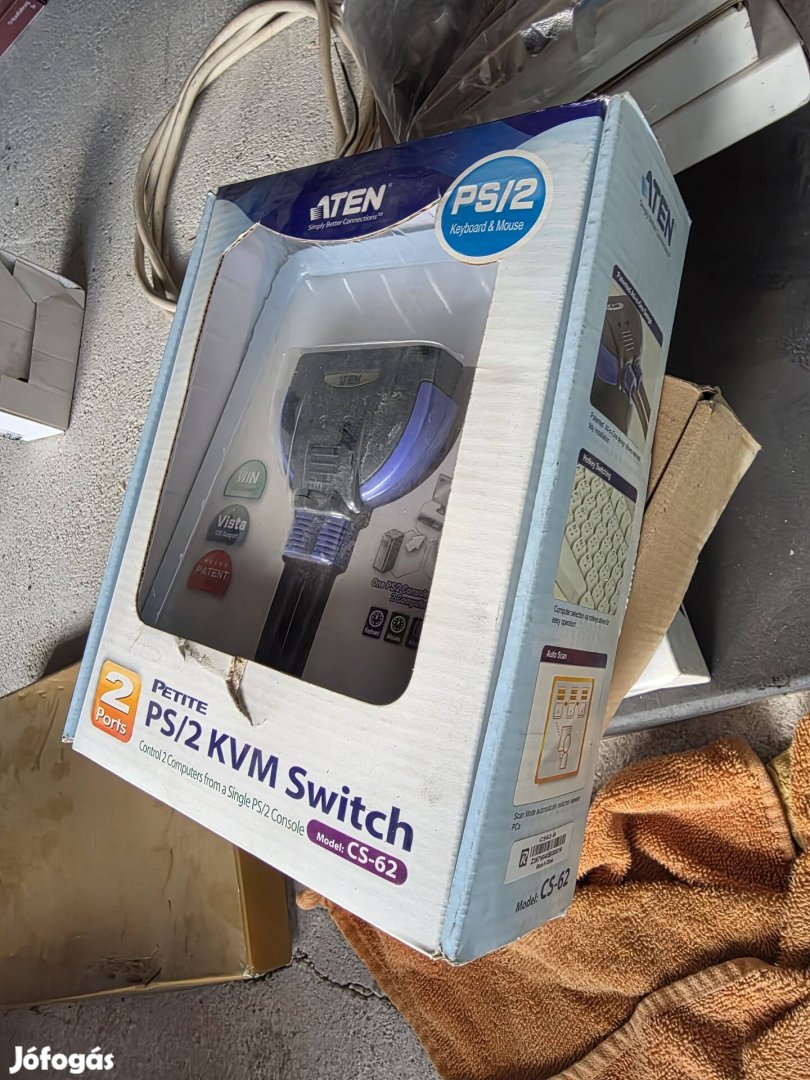 Aten CS-62 PS2 KVM kapcsolo
