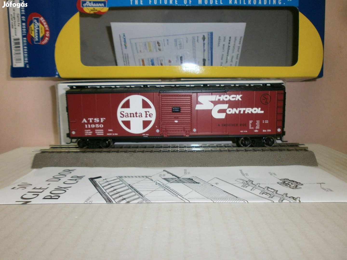 Athearn 70781 - Usa "Santa Fe" Box Car - teher kocsi - H0