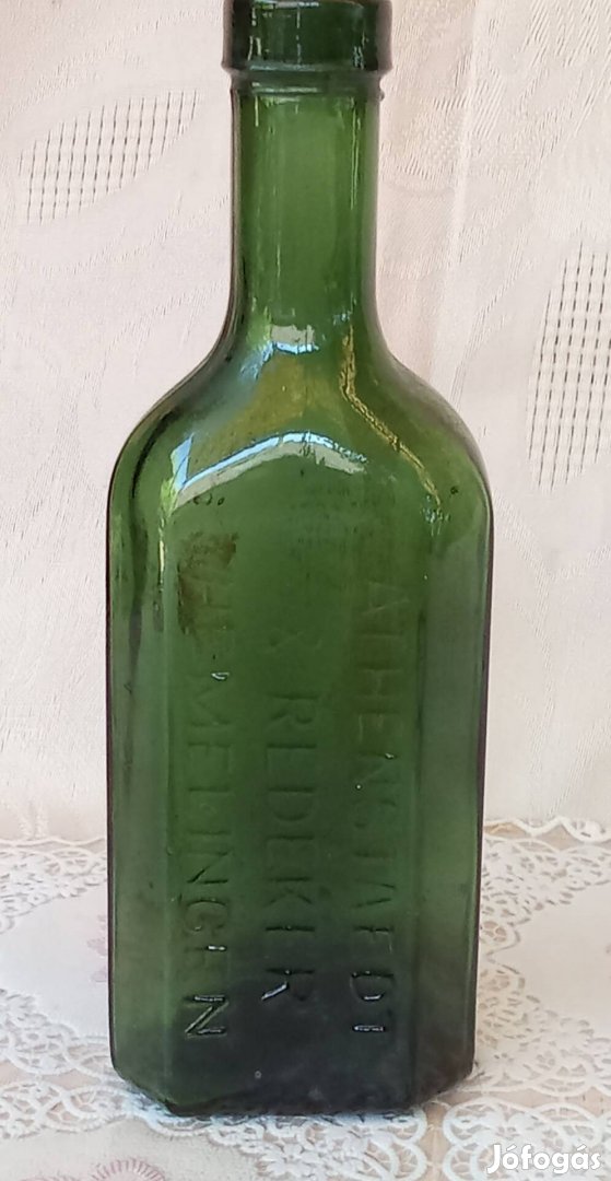 Athenstadt & Redeker régi zöld színű üveg 